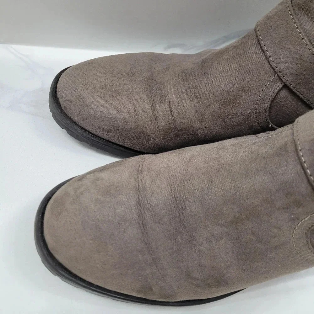 Unisa Taupe Fur Lined Ankle Bootie